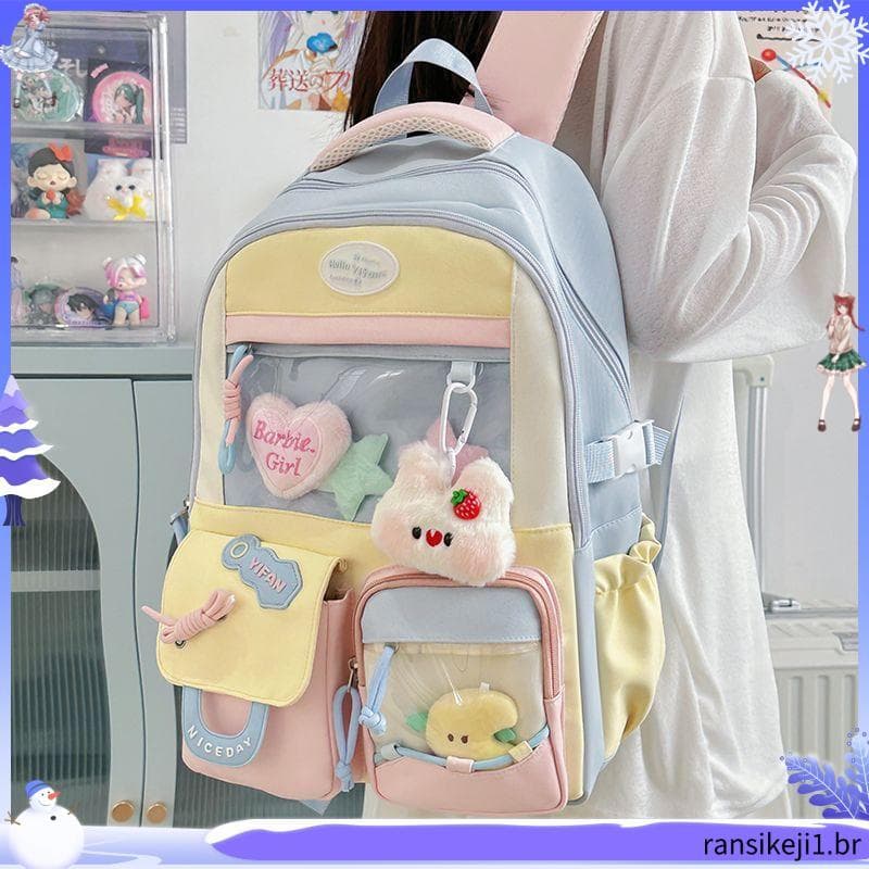 Loja Venda quente Mochila transparente para dor 2026 Novo estilo Mochila de grande capacidade Alunos do ensino médio Alu
