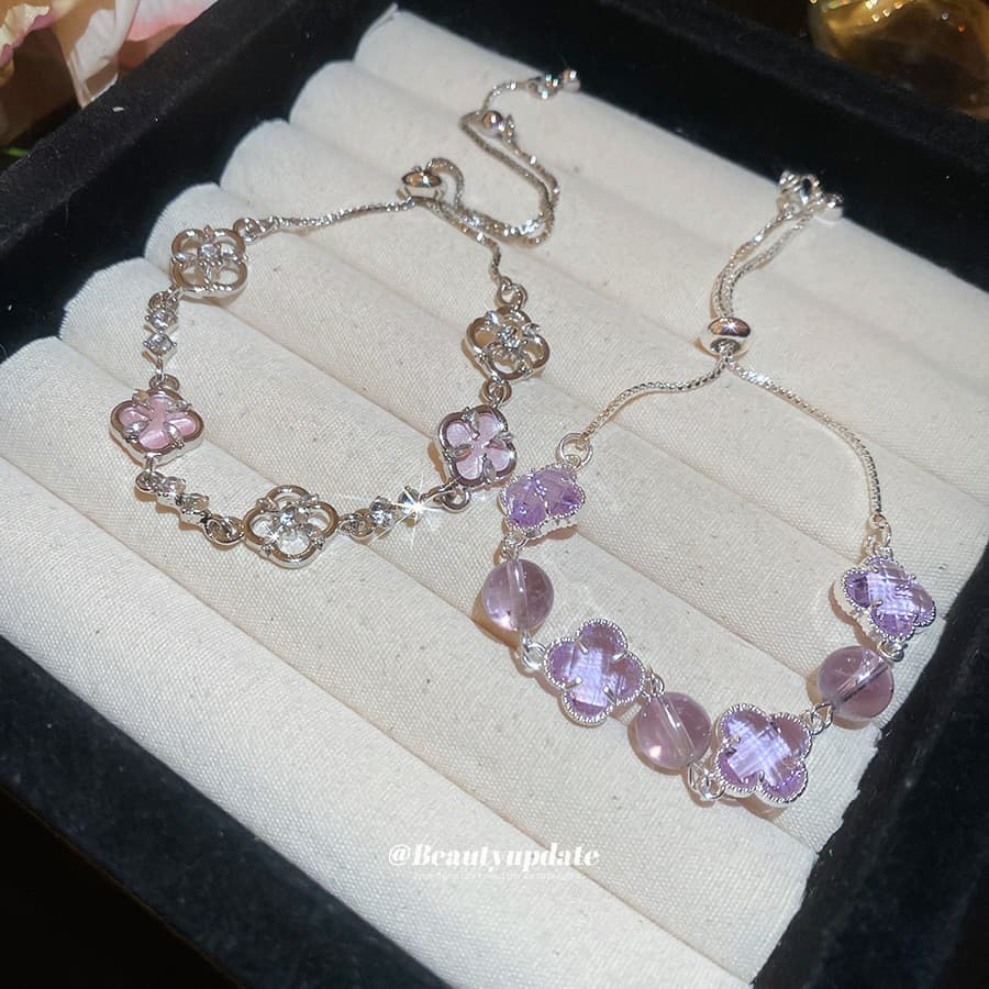 Pulseira ajustável de flor de cristal de diamante, pulseira elegante e requintada, luz, luxo, alta qualidade, pulseira e