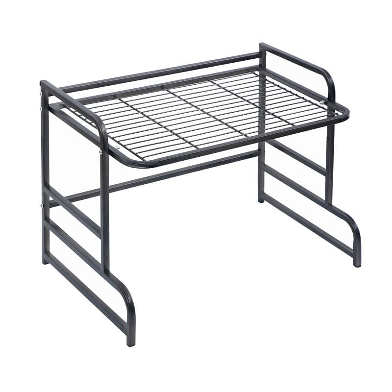 Novo aço inoxidável rack de microondas prateleira dupla camada Desktop bancada panela arroz forno rack de armazenamento