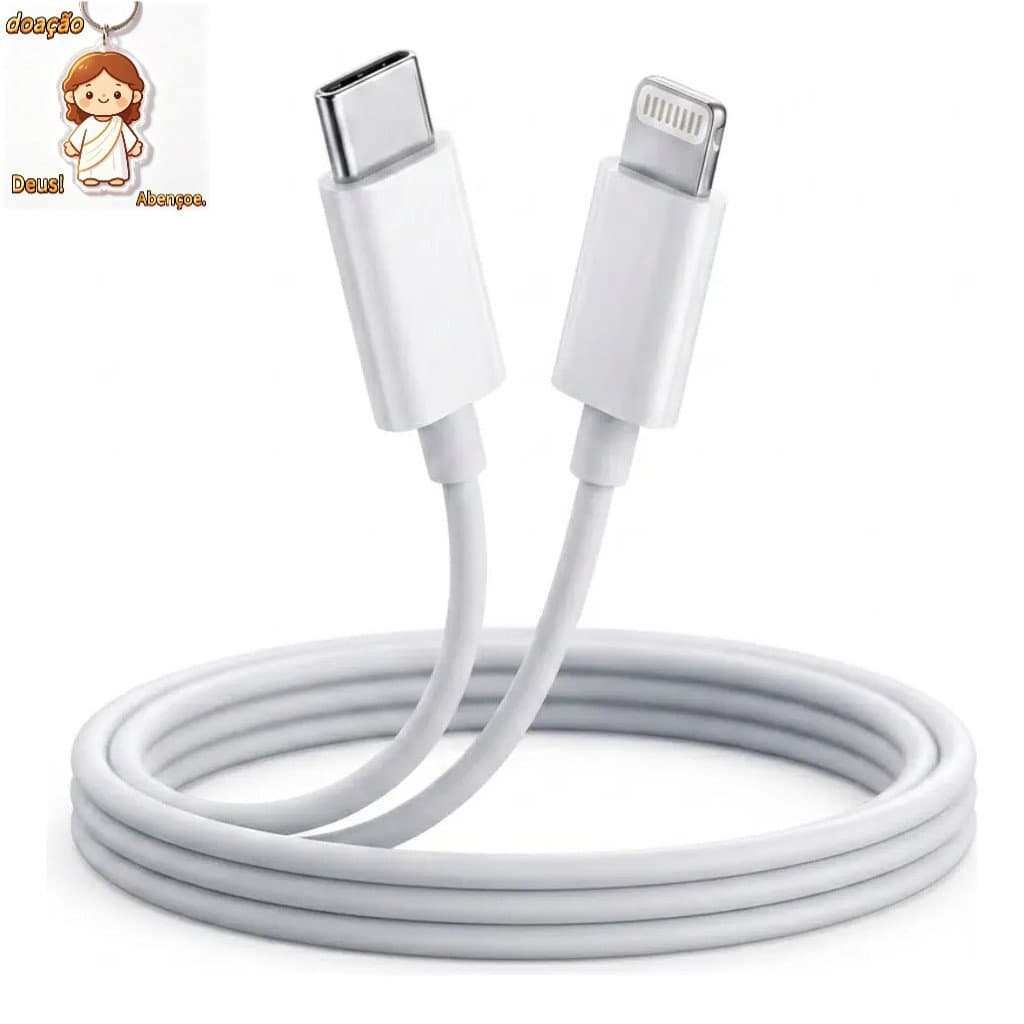 Cabo Lightning Usb-c Turbo 1 Metro Compatível Para iPhone Xr 11 12 13 14 - Carregamento Rápido