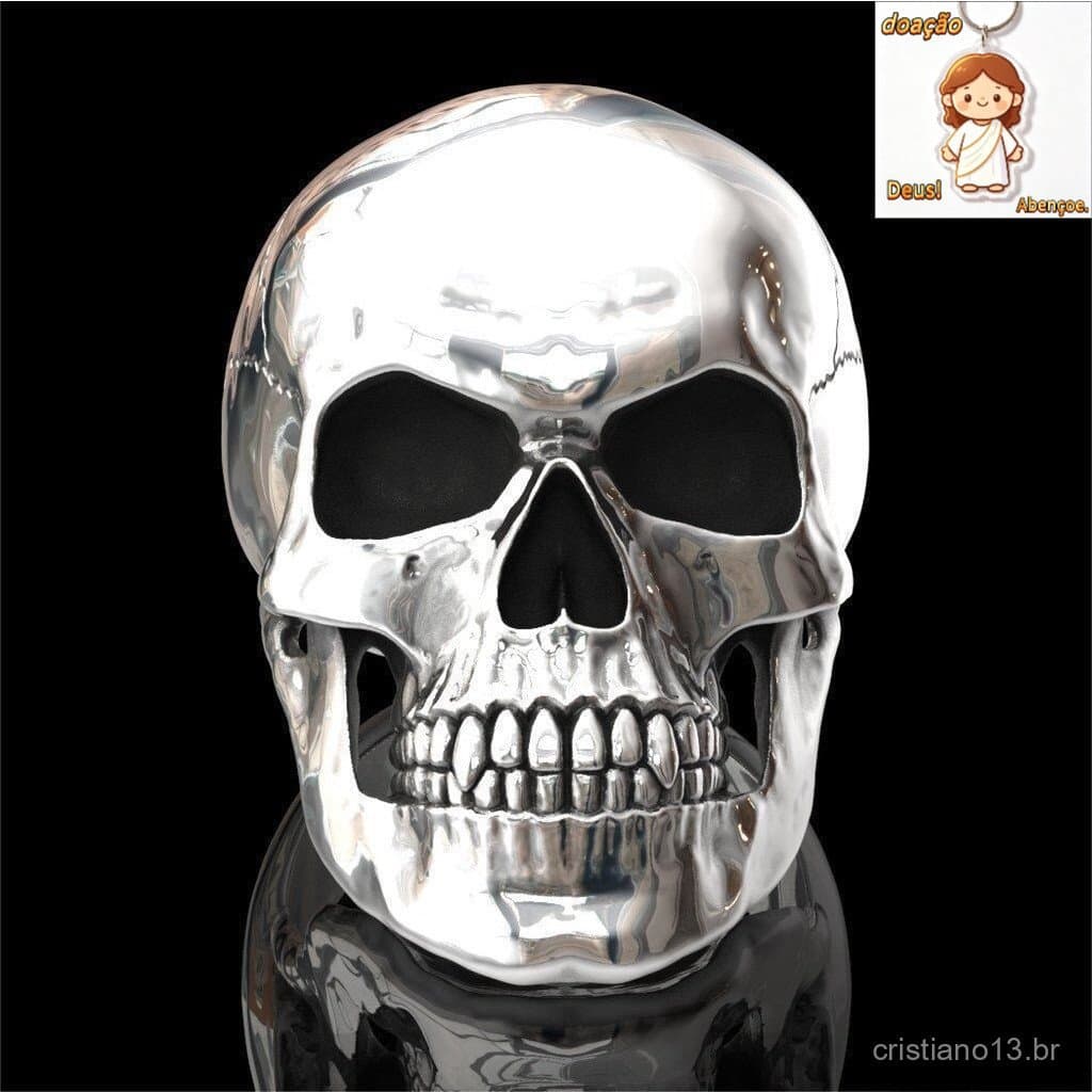 Anel de Caveira em Aço Inoxidável 316L de Alto Detalhe Neo-Gótico Masculino Joias Punk DFRI
