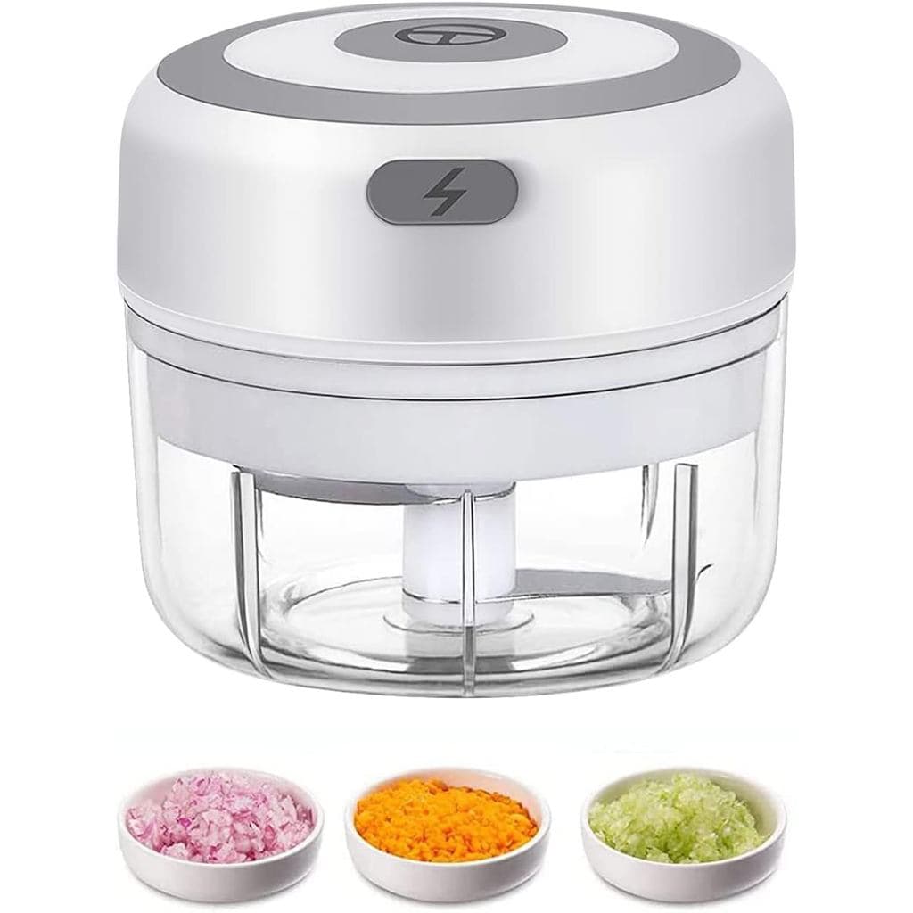 Mini Picador Elétrico de Alho, Picador de Alimentos de 100ML, Triturador de Alho USB, Processador de Alimentos Portátil