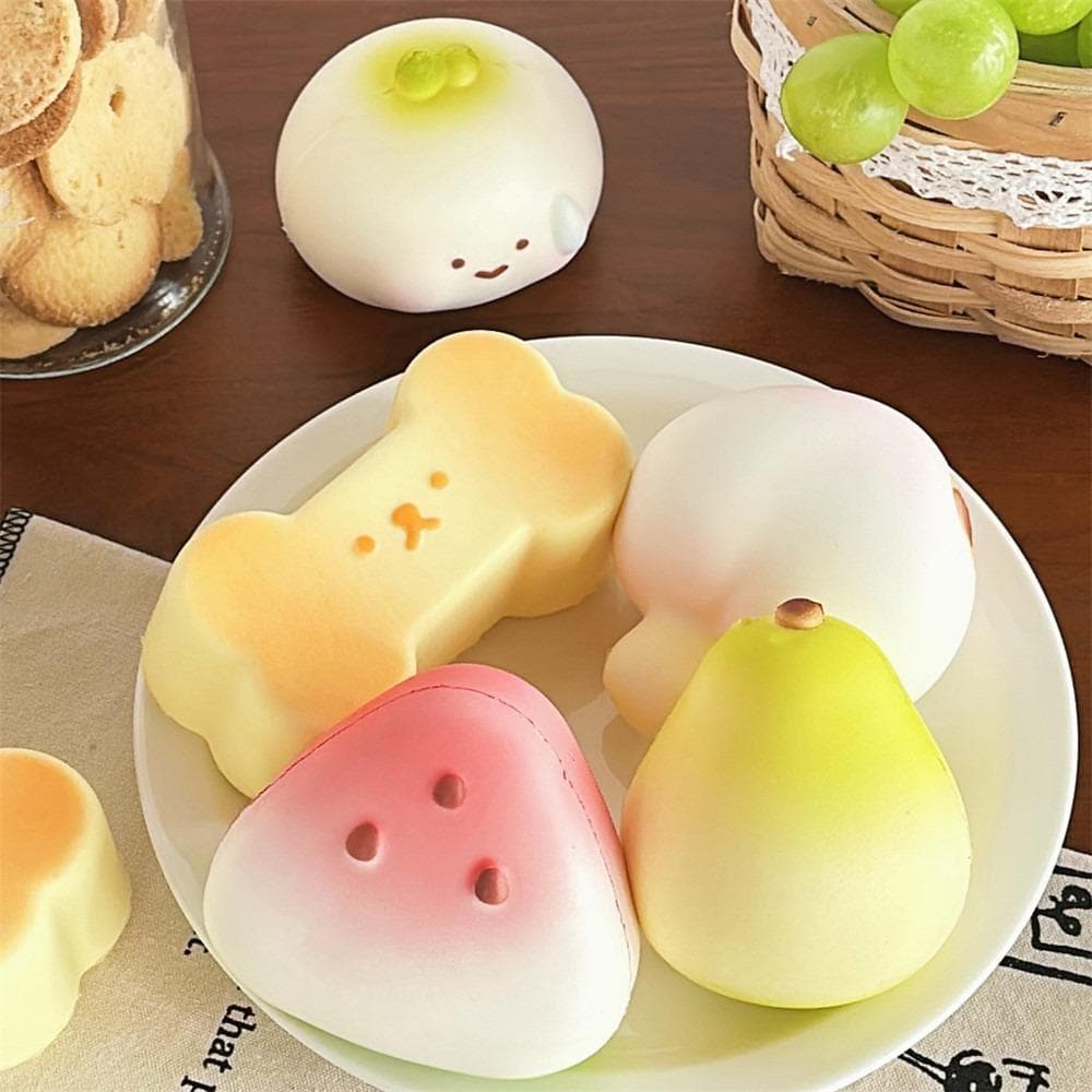 Brinquedo De Apertar Frutas QENVXDAN , Simulado De Desenho Animado De Comida De Sensorial De Pitada De Melancia TPR