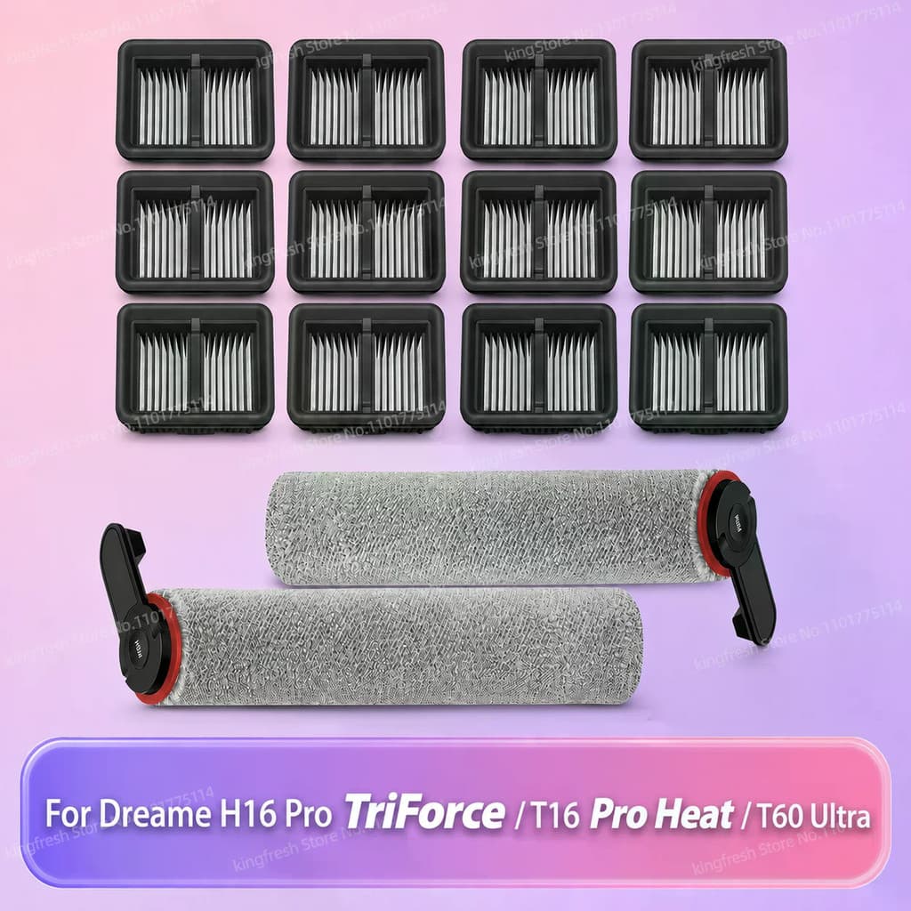 Compatível Para Dreame H16 Pro TriForce/T16 Calor/T60 Ultra Peças De Vácuo Filtro De Escova De Rolo Principal