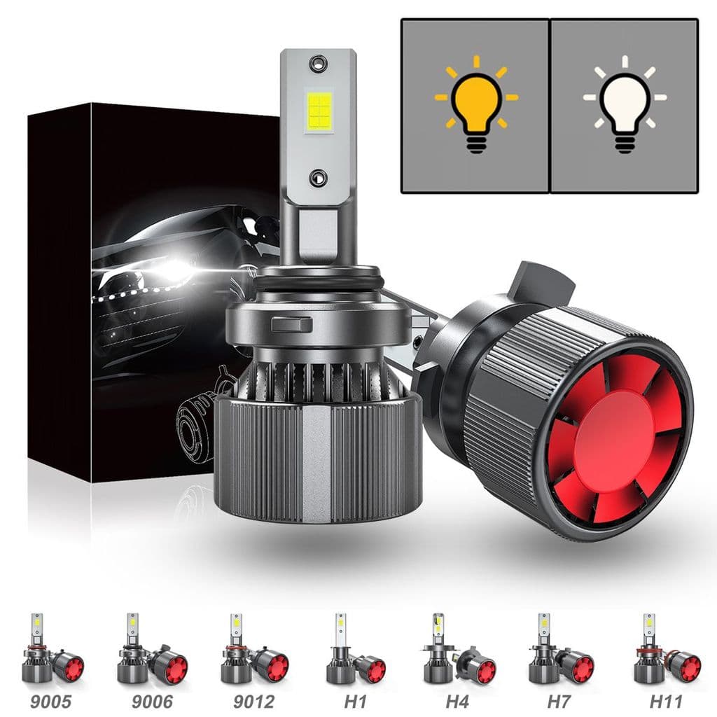 Lâmpada De Farol LED Super Brilhante 110W 12000LM 6000K , H7/H1/H8/H11/H3/HB3/9005/HB4/9006 , IP68 , Canbus