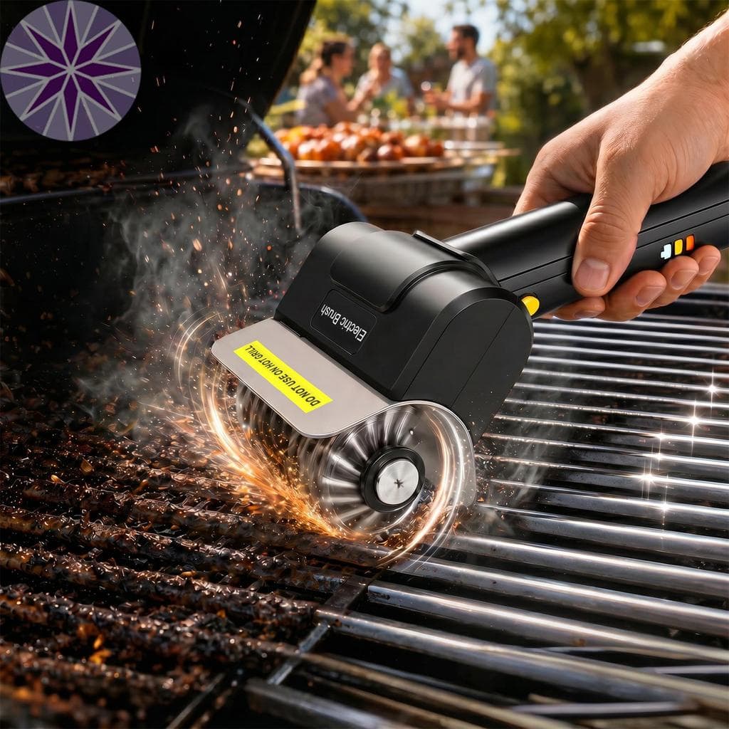 Escova De Limpeza Elétrica Recarregável Grill Ferramenta Multiuso Fio Churrasco Limpador Baixo Ruído SHOPCYC7531