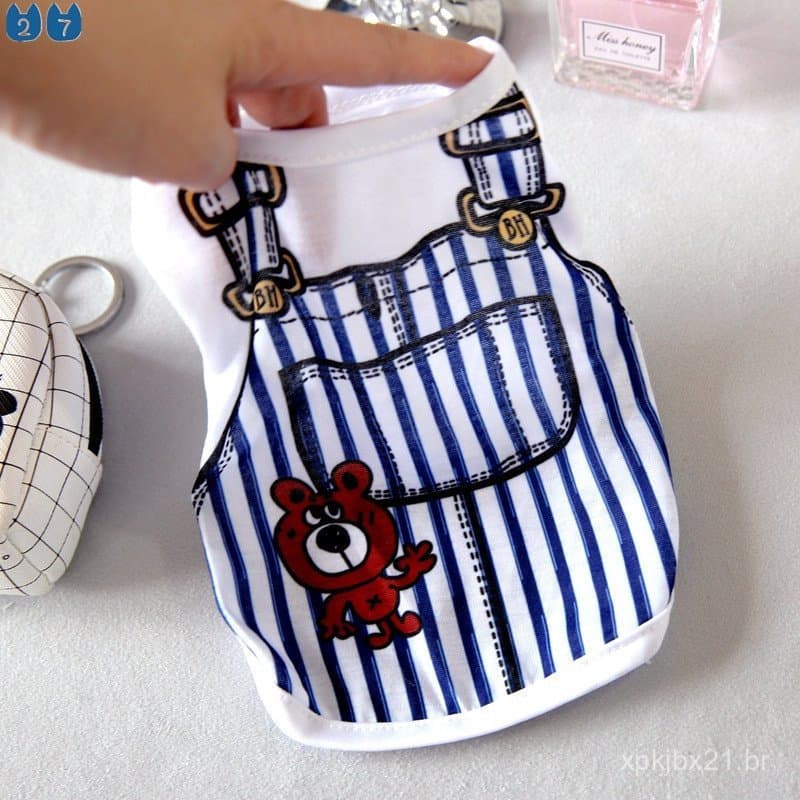 Camisa Colete de Verão Barata para Cães, Gatos e Filhotes, Tamanhos Pequeno e Médio H16R