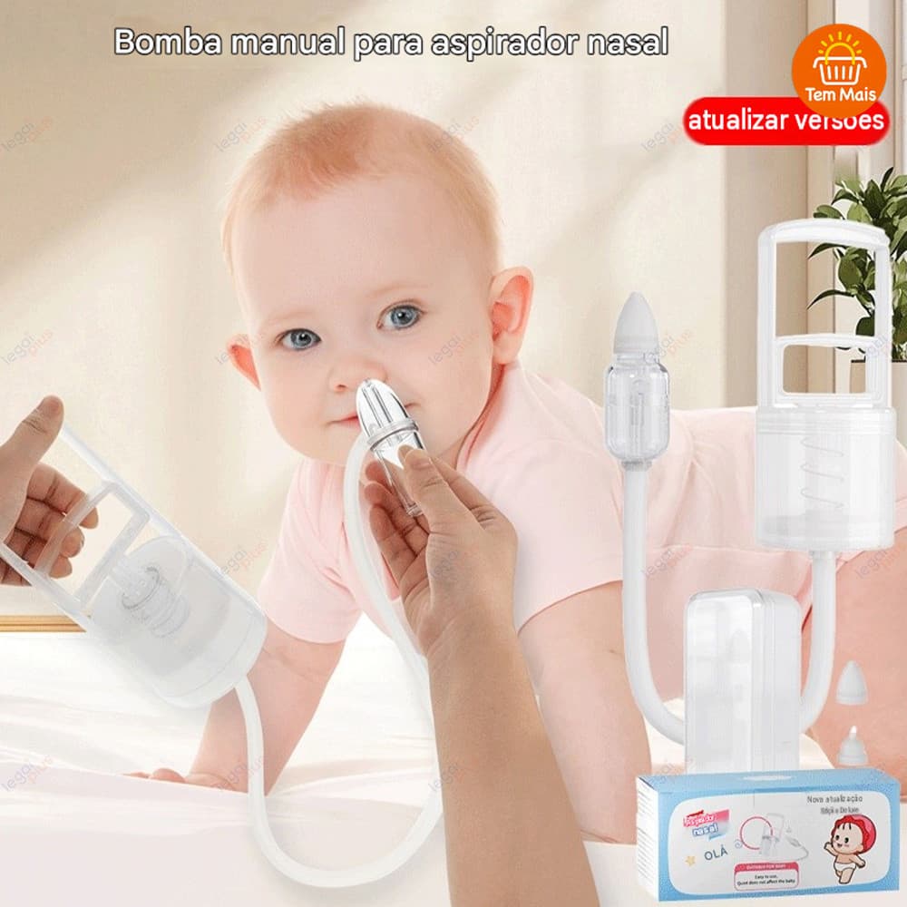 Aspirador de Nariz Bebê Manual – Sucção a Vácuo para Desobstrução