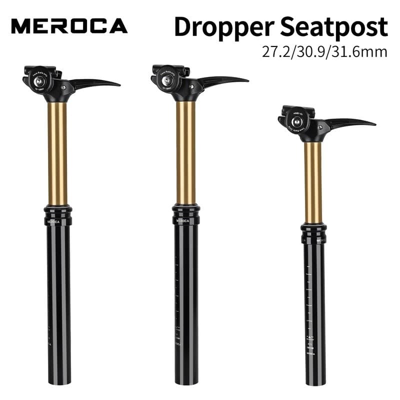 MEROCA Espigão De Bicicleta 27.2mm/30.9mm/31.6mm Ajuste De Elevação Manual Liga Alumínio Mountain Bike Selim