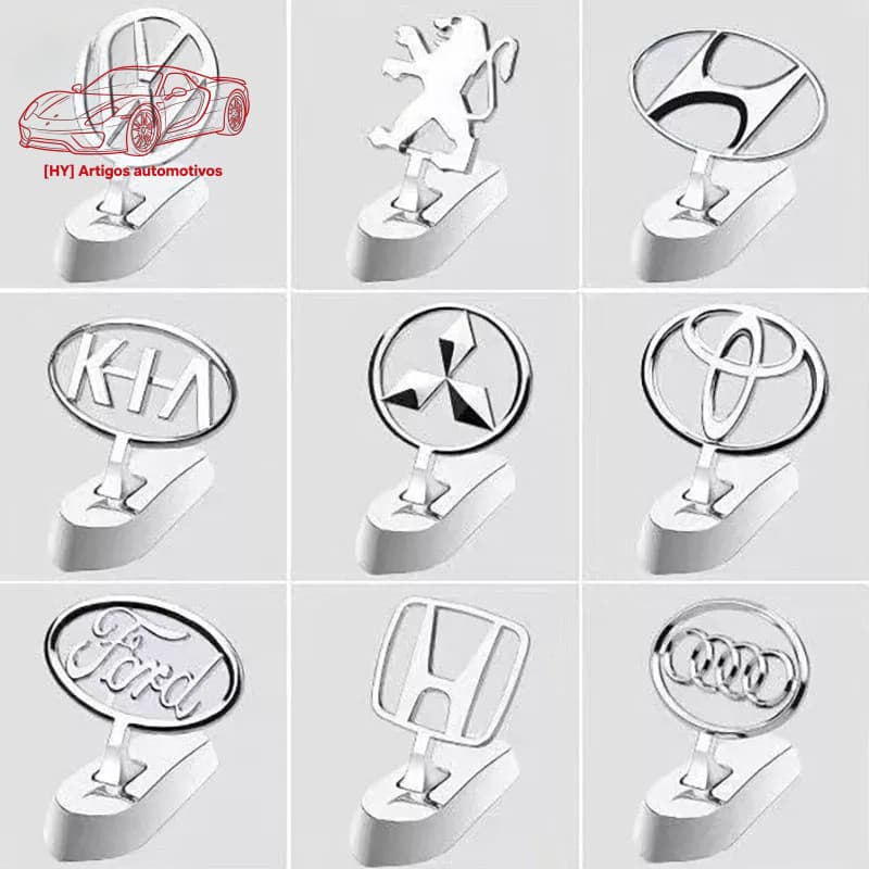 Emblema Vertical Tridimensional Personalizado em Liga de Zinco para Capô de Carro, para Peças Automotivas