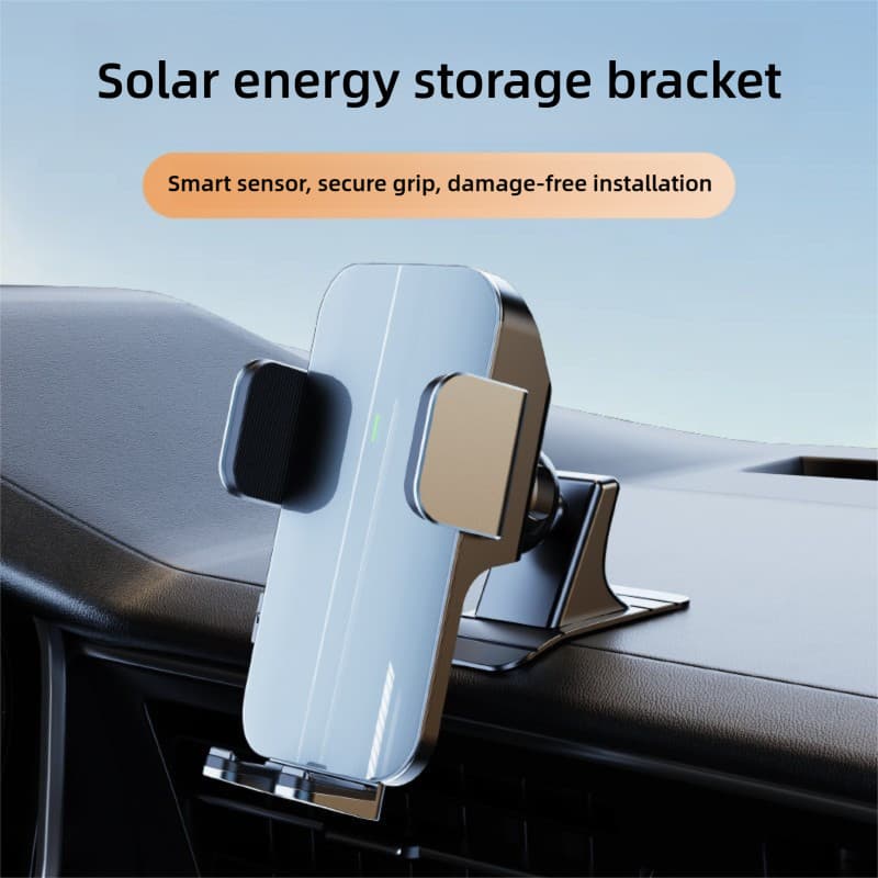 Suporte de Telefone para Carro com Indução Elétrica e Armazenamento de Energia Solar