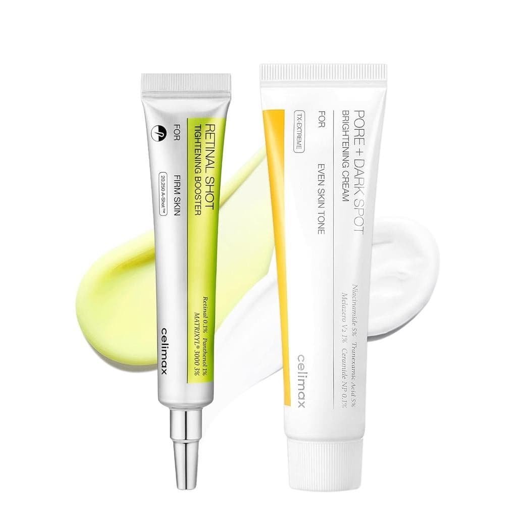 celimax The Vita Retinal Booster + Creme para Manchas Escuras e Poros, Conjunto de Presente para Mulheres CPX7