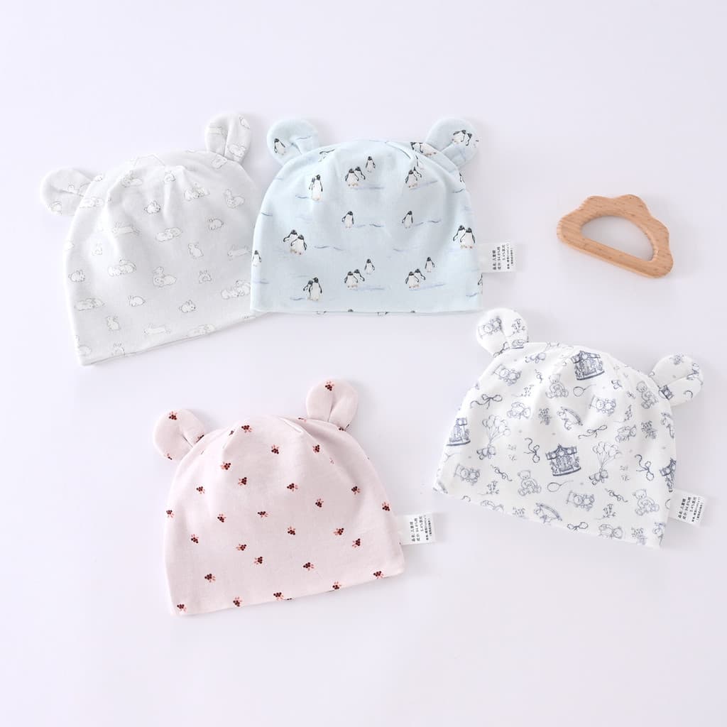 Touca pós-parto para recém-nascidos, chapéu de bebê respirável de algodão de qualidade A para saídas, alta elasticidade,