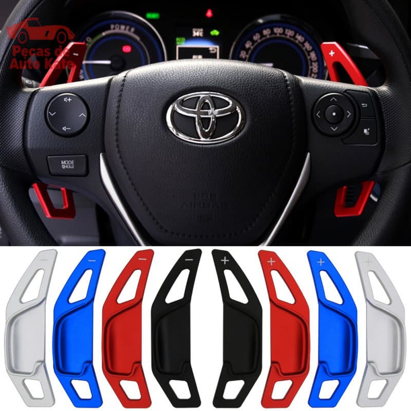 Extensão de Paddle Shift para Volante de Carro para Toyota Corolla 2015-2019 Hilux Yaris 2018-2024 Adesivos DSG Acessóri