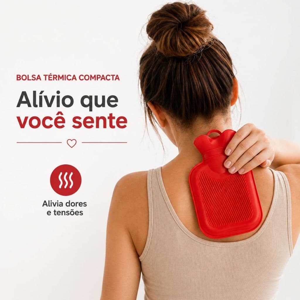 Bolsa Térmica de Água ou Gelo Compressa Frio Quente – Alívio para Cólica, Dor Muscular, Febre, Pós-operatório – Pequena