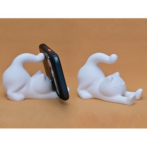 Suporte Para Celular Gatinho Branco