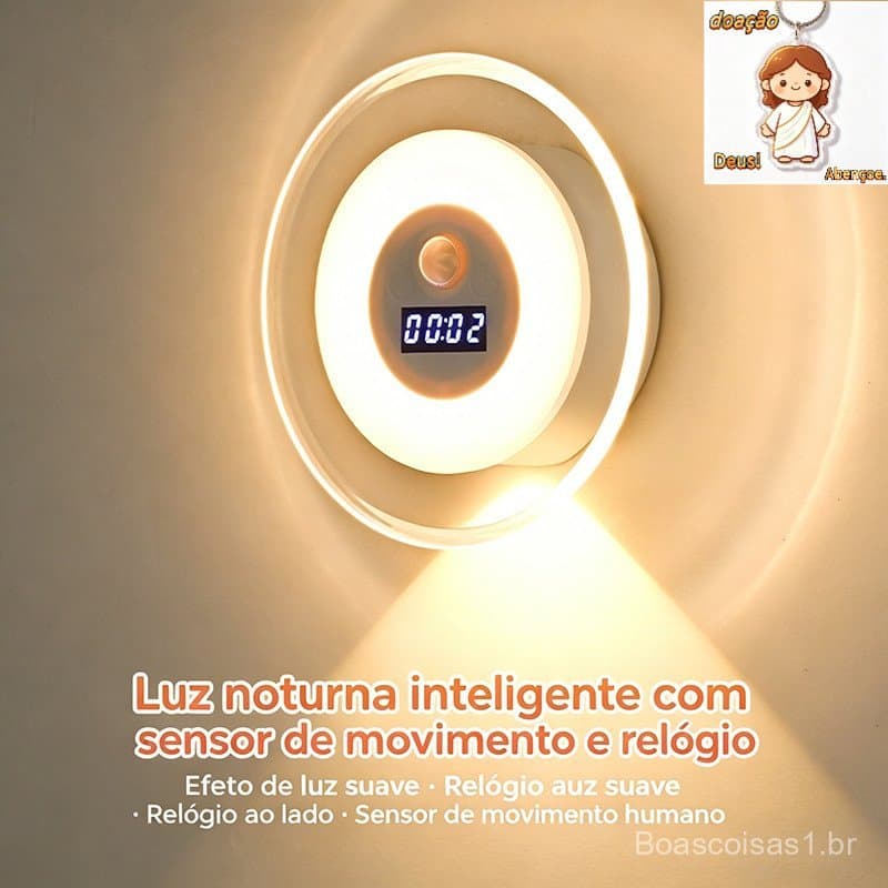 Lâmpada de Leitura LED com Carregamento Sem Fio para Quarto, Lâmpada de Parede, Lâmpada de Cabeceira