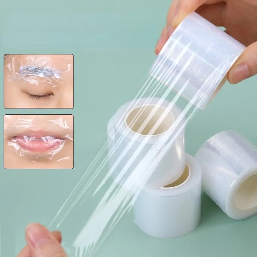 1 Rolo 40MM * 200M Tatuagem Transparente Envoltório Capa Película Conservação Permanente Maquiagem Sobrancelha Supriment
