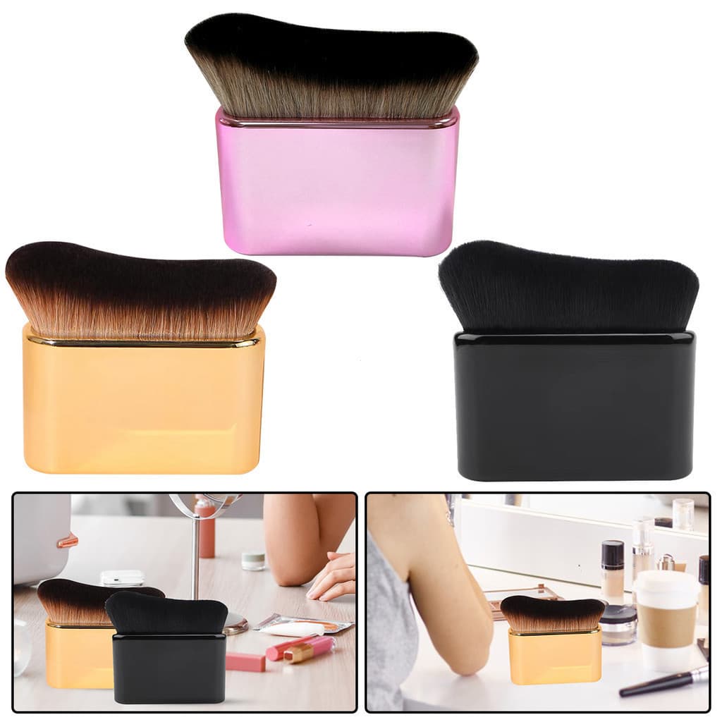 1 Pçs Grande Angular Fundação Pincel De Maquiagem Sirene Escova Corpo Para Tan Sunless Tanner Pincéis