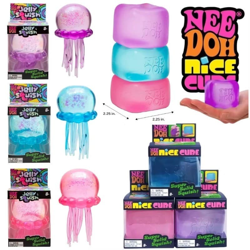 Schylling NeeDoh Nice Cube Squishy Fidget Toy Alívio Do Estresse Para Tdah Foco Ansiedade