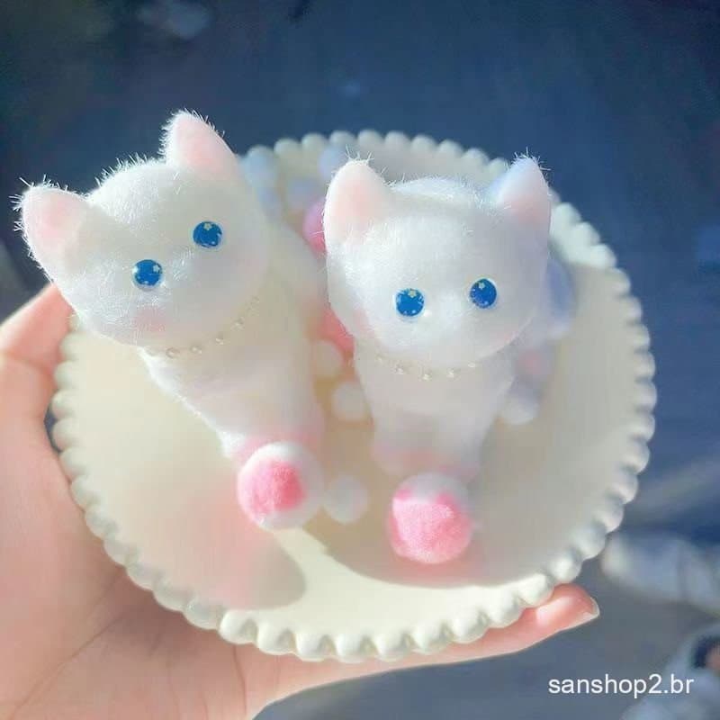 Squishy Kawaii Gato Squeeze Beliscar Dedo Brinquedo DIY Menina Aniversário Persa Crianças Brinquedos Fidget