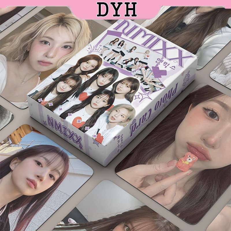 DYH 50 peças/caixa Cartões Fotográficos a Laser NMIXX Cartão LOMO Álbum KPOP L9OE