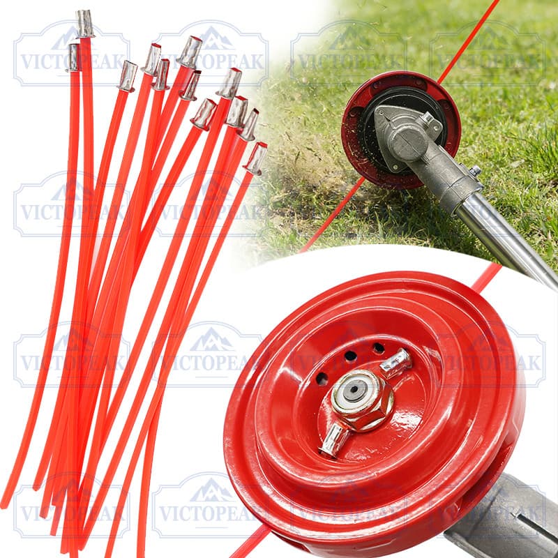 Linha Quadrada Do Aparador De Nylon De 3.0 Mm x 21 Cm Com Cabeça De Metal Para Cortador De Grama Escova