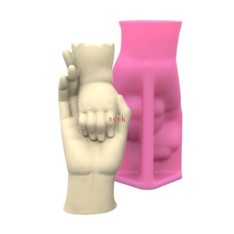 scek Moldes Silicone Inovadores Para Vasos Flores, Ornamento Flexíveis Formato Mãos