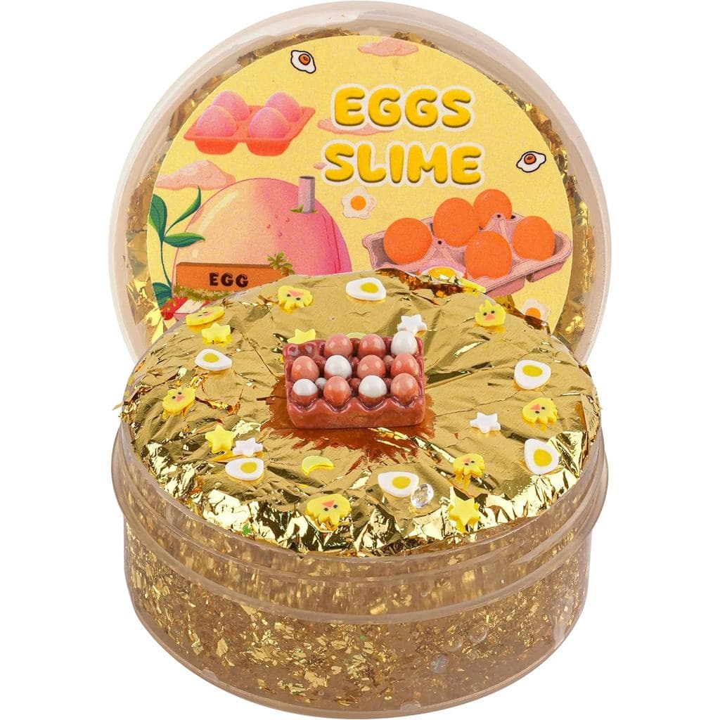 Slime Ouro Ovo, Slime Transparente Elástico e Não Pegajoso, Lembrancinhas de Festa para Crianças, Brinquedos Sensoriais