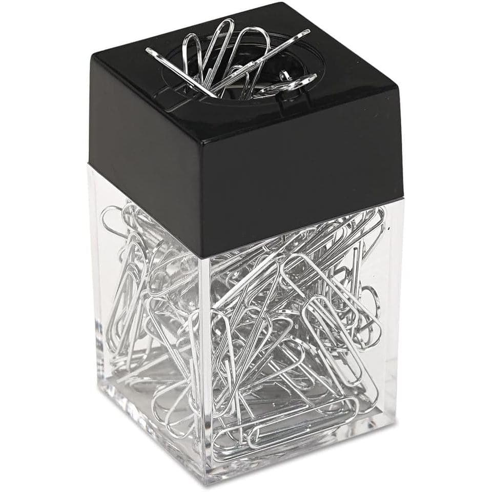 Dispensador de Clipes de Papel Magnético Preto, Suporte para Clipes de Papel para Mesa, Escola, Escritório, Organizadore