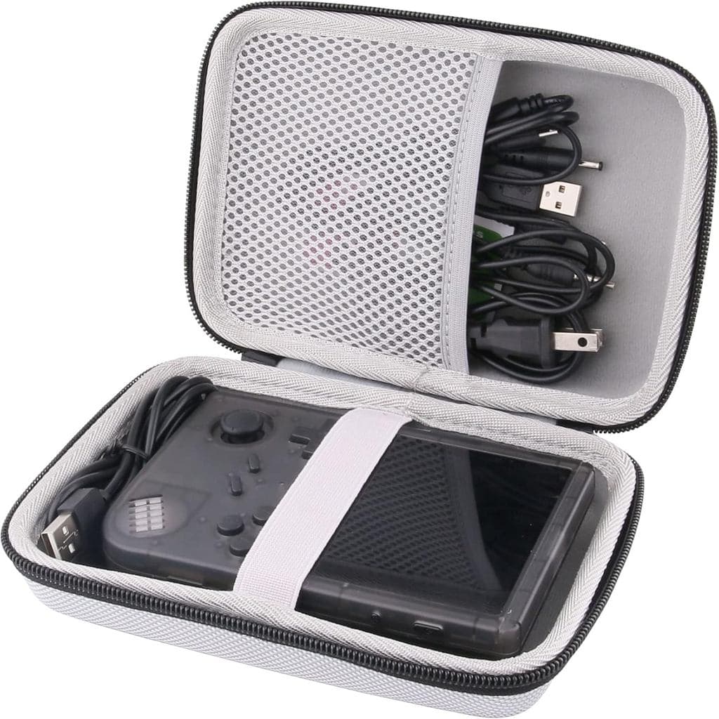 Estojo de Transporte Rígido em EVA para Console de Jogos Portátil RG351V (Cinza)
