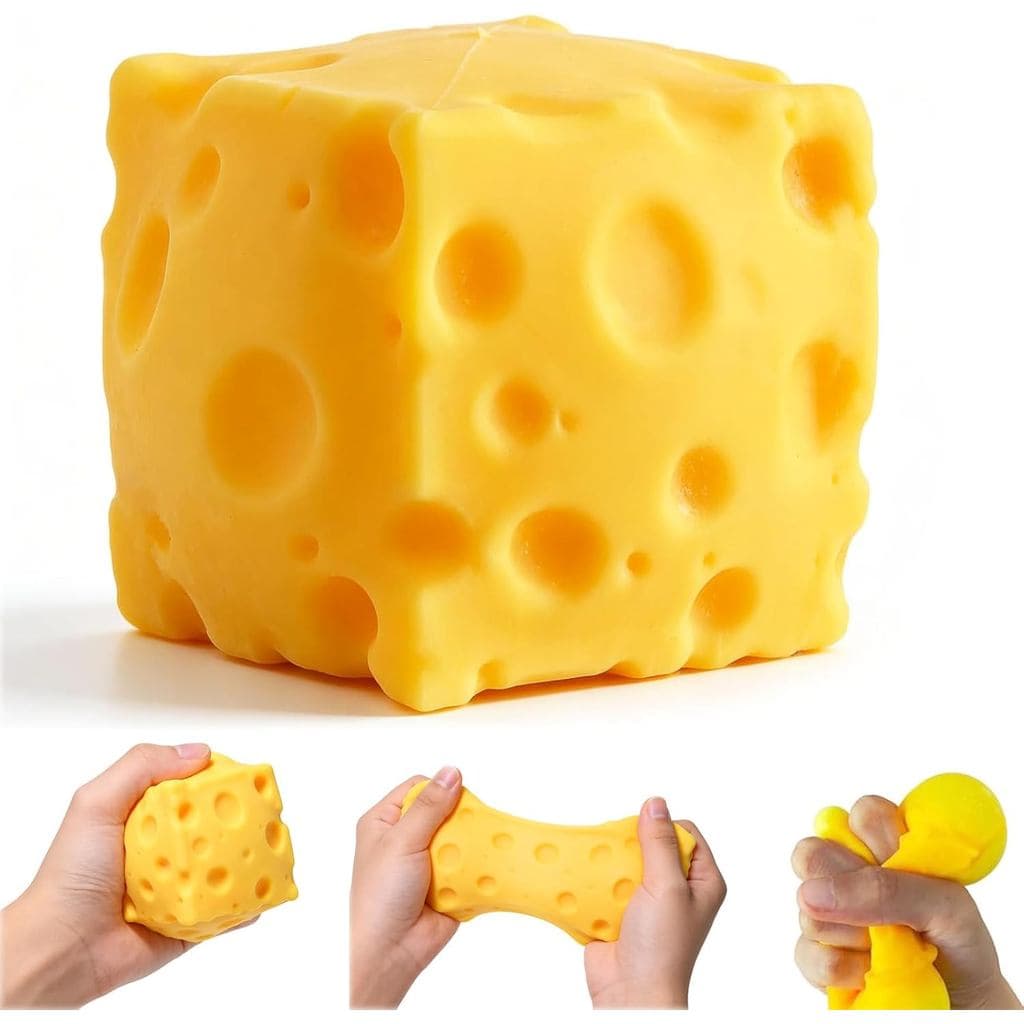 Brinquedo Anti-stress de Queijo Macio e Maleável, Mini Brinquedo Sensorial de Retorno Lento para Alívio do Estresse, Dec