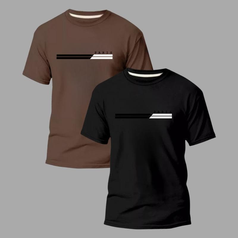 Kit 2 Camiseta Masculina 100% Algodão Básica Varias Cores Lisa Gola Redonda Camisa