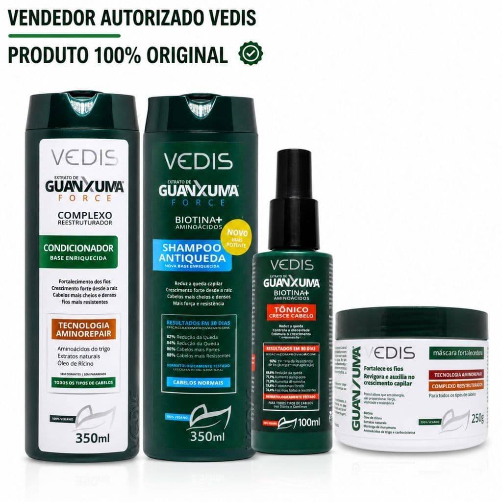 Kit Force Vedis Original | Escolha Seu Produto: Shampoo 350ml, Condicionador 350ml ou Tônico 100ml
