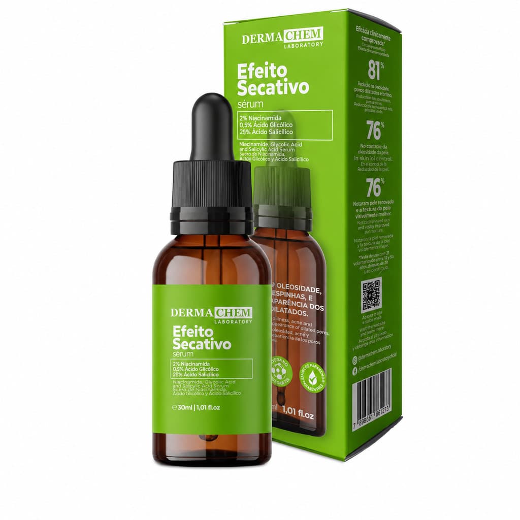 Dermachem Sérum Efeito Secativo 30ml Niacinamida Ácido Salicílico ACNE E ESPINHAS