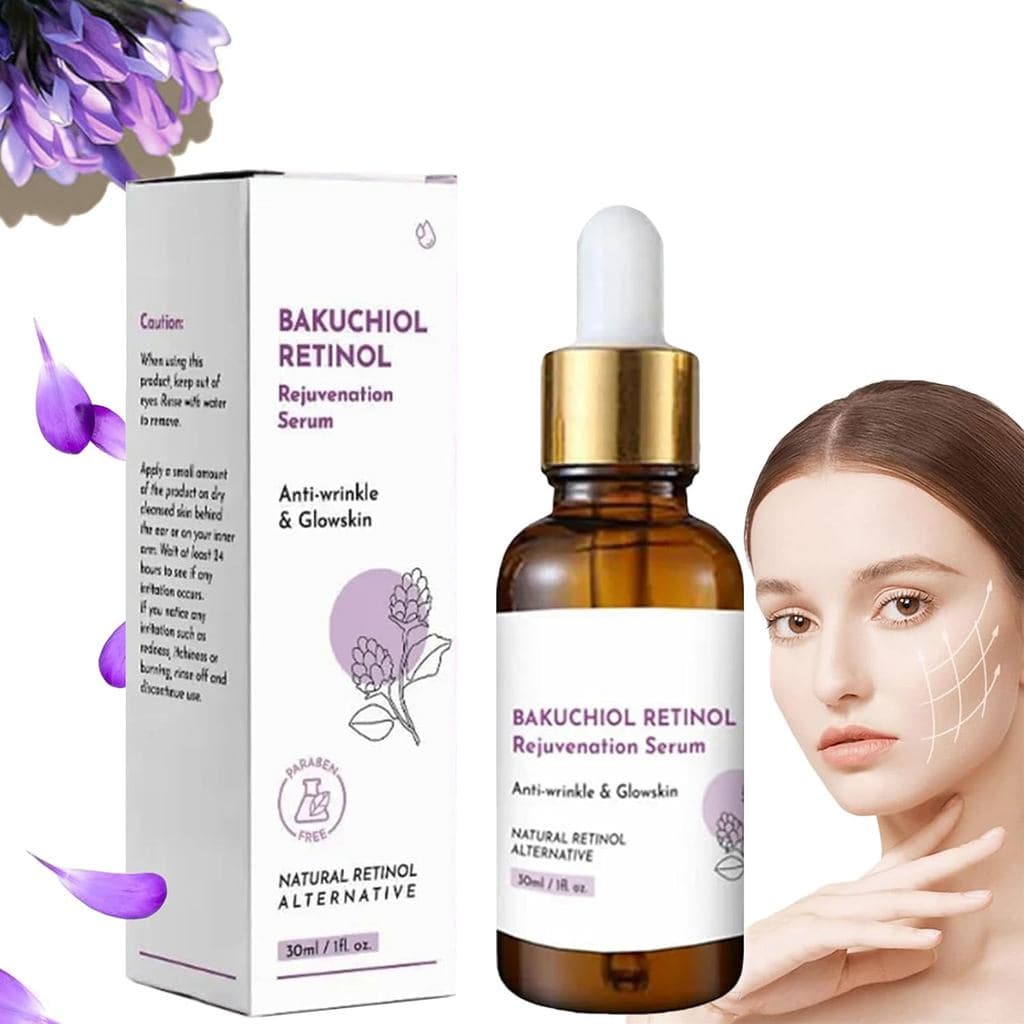 Sérum de Bakuchiol e Retinol - Sérum Rejuvenescedor de Bakuchiol e Retinol, Sérum de Bakuchiol para o Rosto, Sérum de Re
