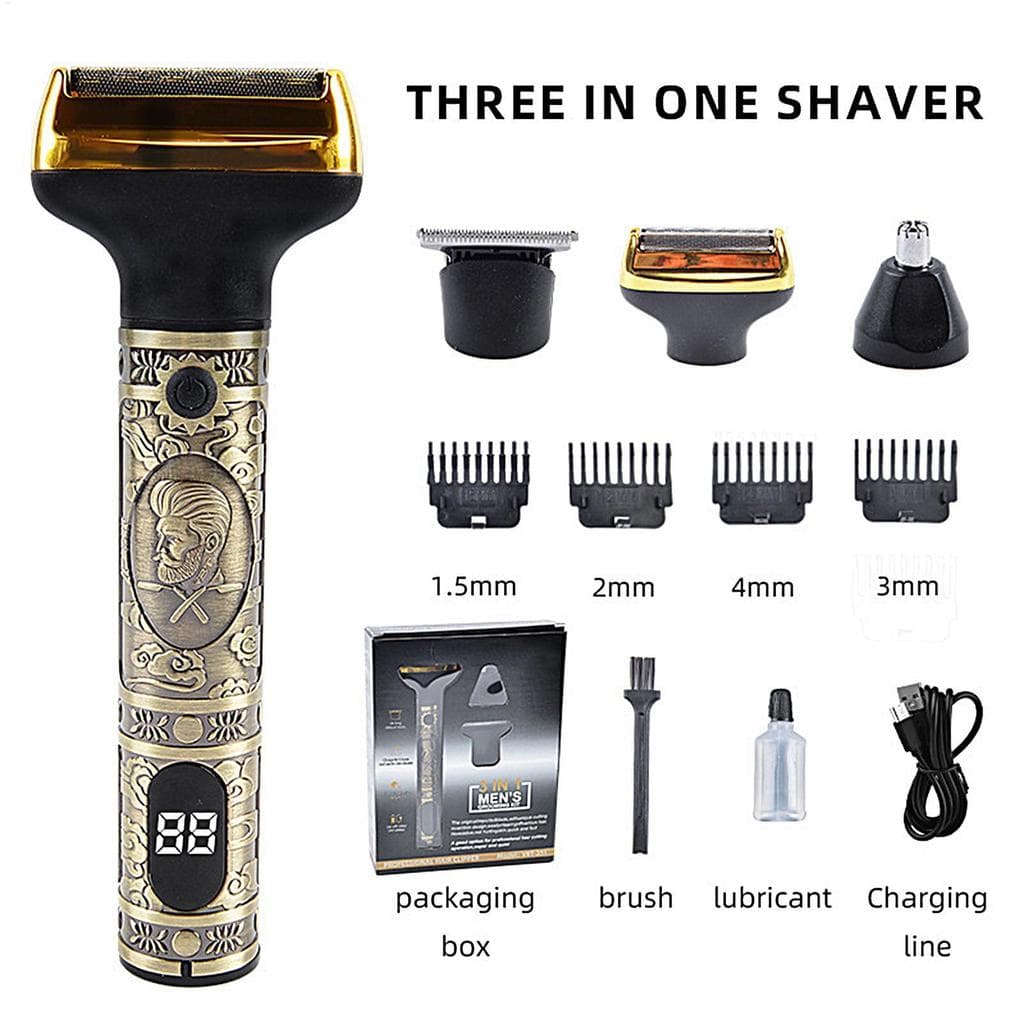 Navalha Elétrica Para Homens Portátil Profissional Recarregável Máquina De Cortar Cabelo Aliciamento Rosto Corpo Nariz C