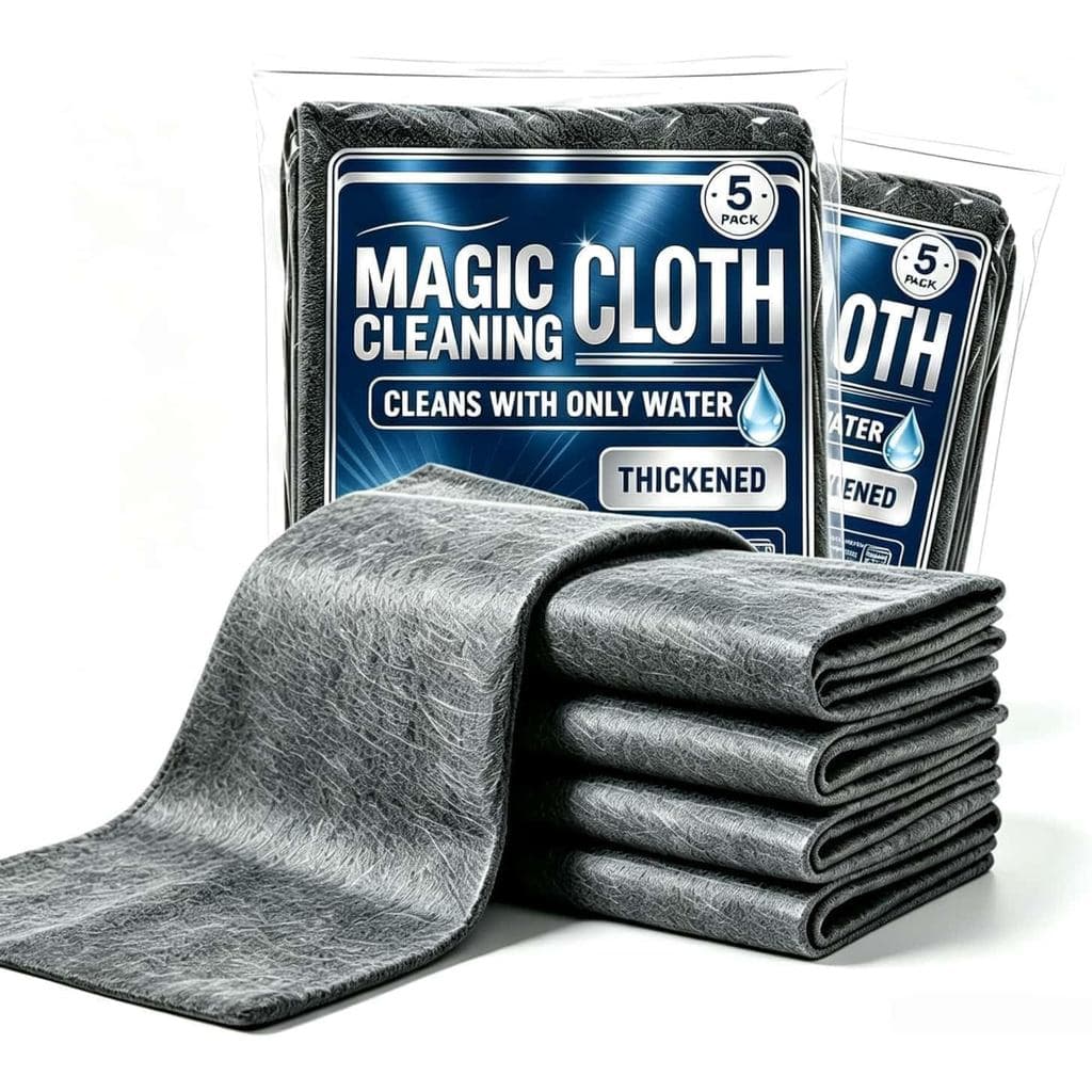 Pano de Limpeza Genie Magic, Pacote com 10 Panos de Limpeza de Microfibra XXL |   Panos de Limpeza Reutilizáveis Sem Pel