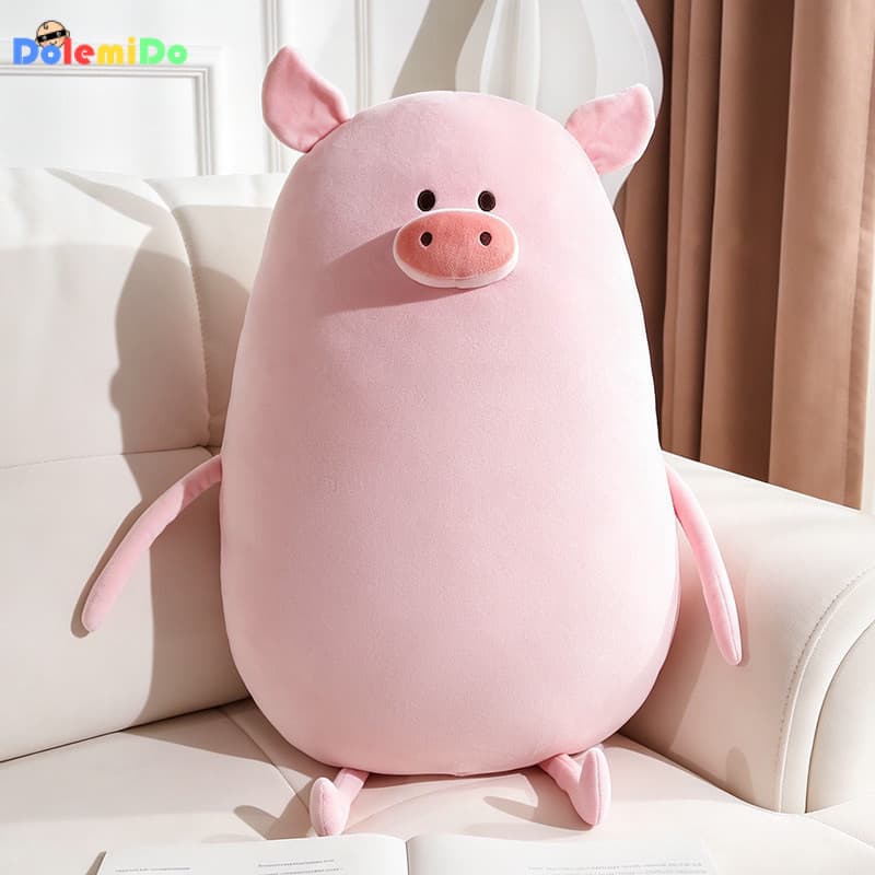 Bonito Brinquedo de Pelúcia de Porquinho em Seda Gelada, Almofada para Dormir, Almofada de Porquinho para Meninas, Prese