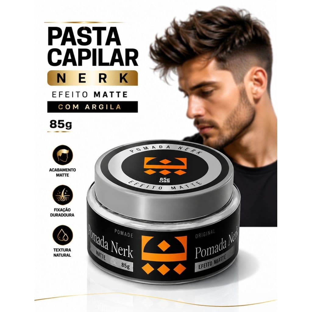 Pasta Capilar Efeito Seco Matte Nerk Embaixador Com Argila 85g