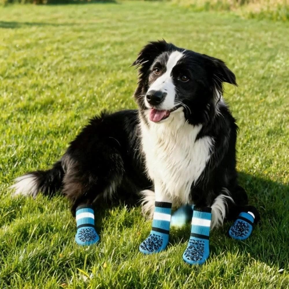 Meias Antiderrapantes Para Cães NEDFS , Reflexivas Anti Lambidas Sapatos De Cachorro , Protetores Ajustáveis