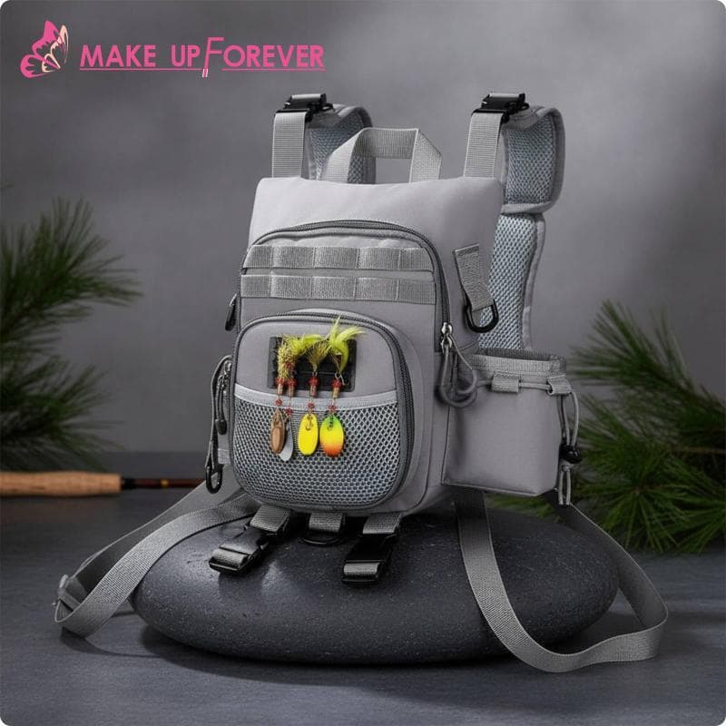 [Shining1] Bolsa De Peito De Pesca Malha Respirável Pacote Loops De Fixação Tamanho Único Serve Para A Maioria Dos Pesca