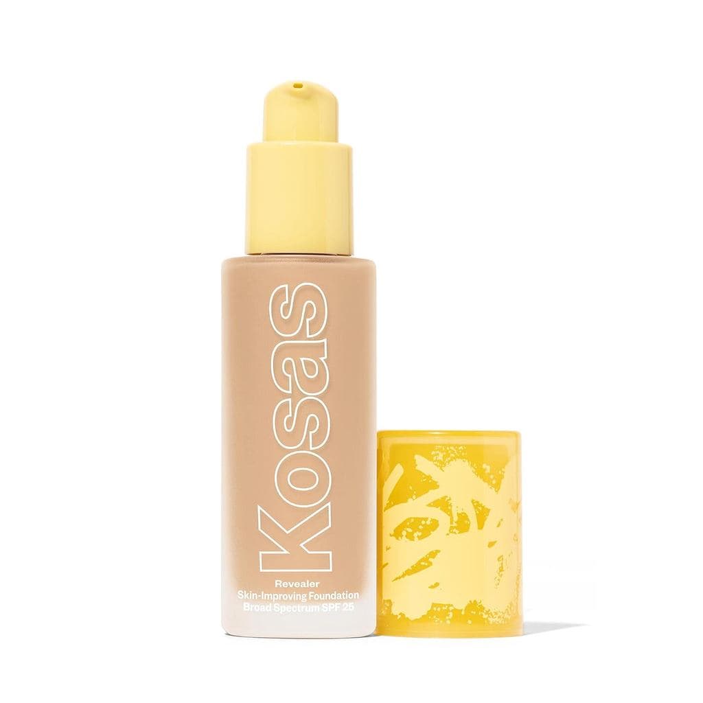 Base Líquida Kosas Revealer SPF 25 – Cobertura Média Modulável, Acabamento Hidratante com Brilho Natural, Tom Neutro Cla