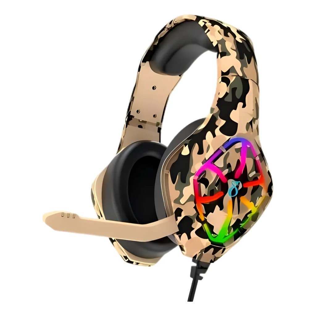 Headset Gamer Fone De Ouvido Rgb Led Com Microfone Para Pc Vídeogame Ps4 Ps5 Xbox