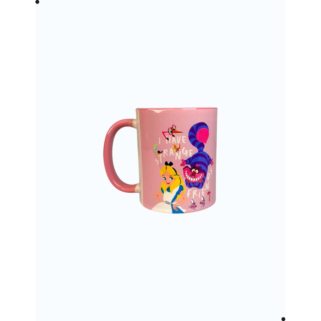 Caneca Alice no País das Maravilhas Pop 350ml Cerâmica Disney Zona Criativa Café Chá Presente