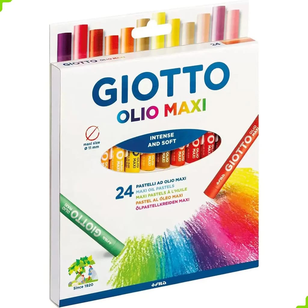 Giz Pastel Oleoso Kit 24 Cores Escolar Olio Maxi Desenho Pintura Envio imediato