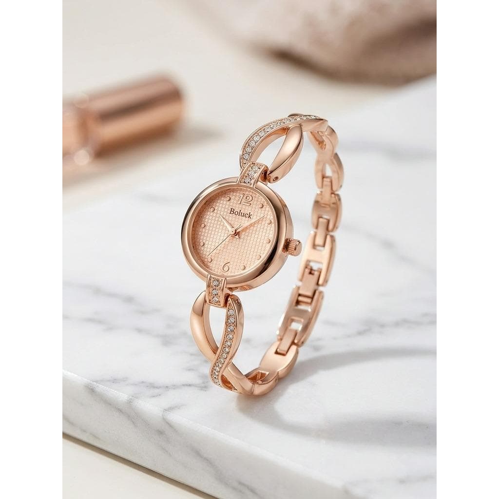 Relógio Feminino Premium - Rosé Gold com Design Exclusivo