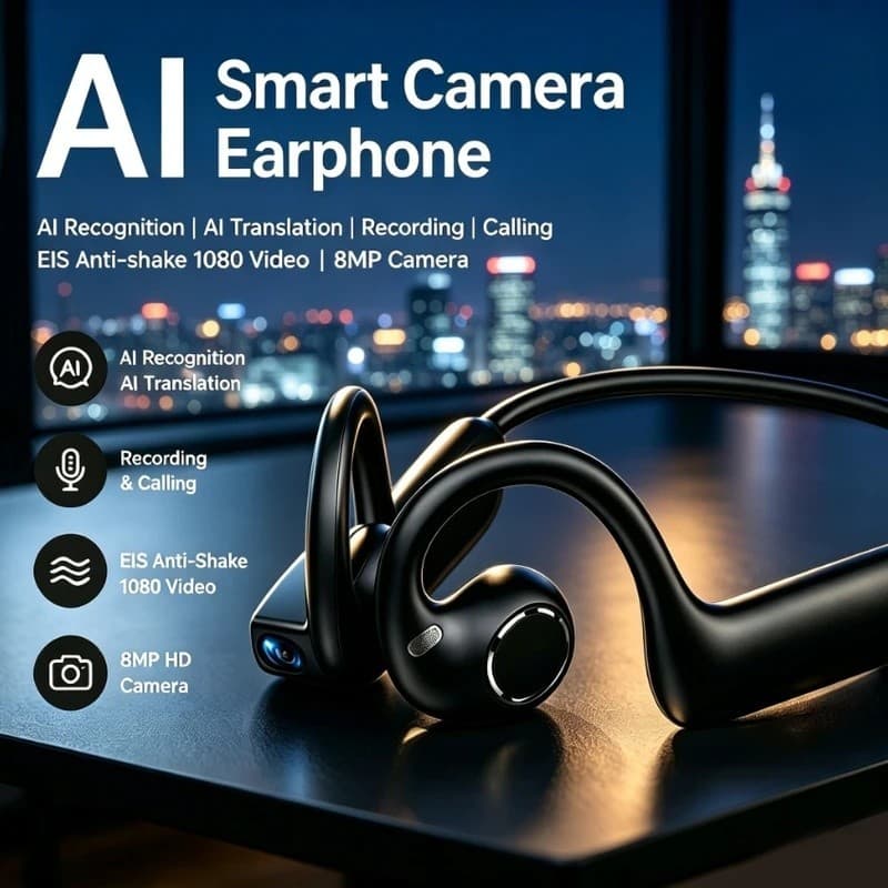 2026 Novos Fones De Ouvido Inteligentes Efeitos Sonoros Dinâmicos Música Bluetooth HD Chamadas 800W Câmera Inteligente T