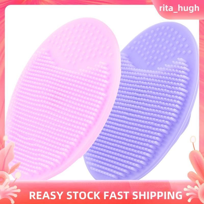 2 Pçs Spa Silicone Beleza Lavagem Almofada Pele Esfrega De Limpeza Rosto Esfoliante Escova Ferramenta