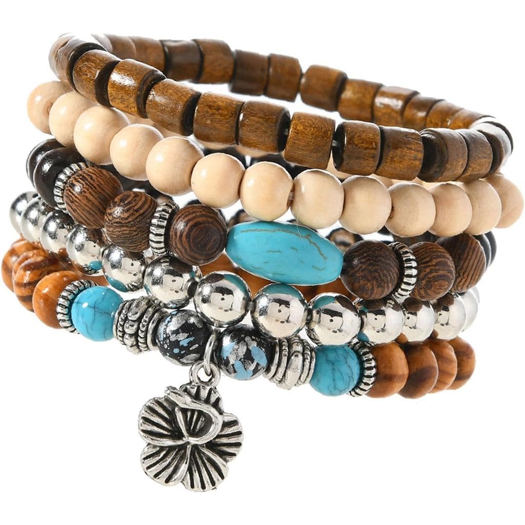 Pulseira de Pérolas Naturais com Detalhe em Turquesa para Mulheres, Acessórios de Joalheria para Pulso SNT2